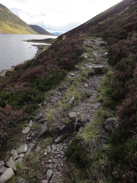 Single track along Loch an Duin
