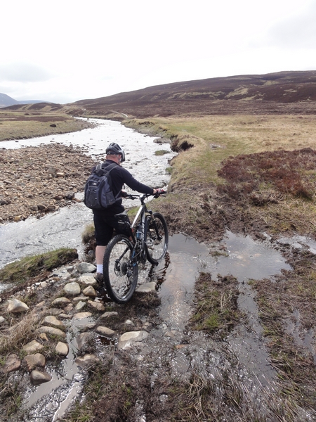 Boggy area after Bynack Lodge