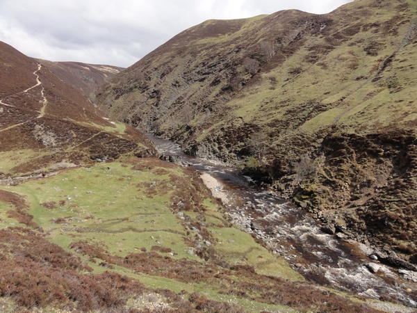 Another view looking back up Glen Tilt single track