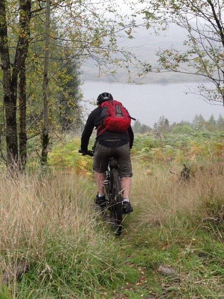 Singletrack down to Loch Venachar